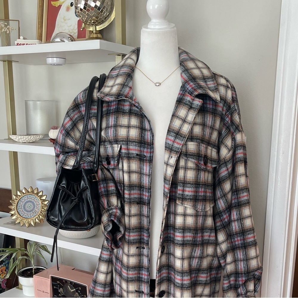 NEW Forever 21 Plaid Jacket with Black Lining Size 2X